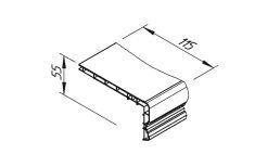 vinyCom Laibungsprofil 115×55mm weiß 6m