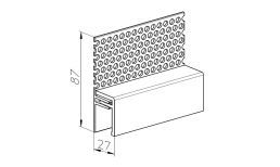 Lüfter/Abschlussprofil 87/27 2-teilig Stone EL 6m