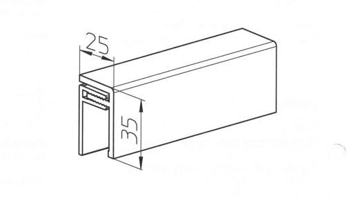 U-Profil 2-teilig Basaltgrau 3m