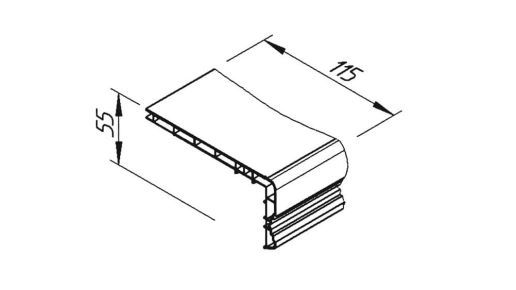 vinyCom Laibungsprofil 115×55mm weiß 6m