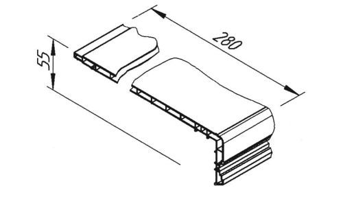 vinyCom Laibungsprofil 280×55mm weiß 6m