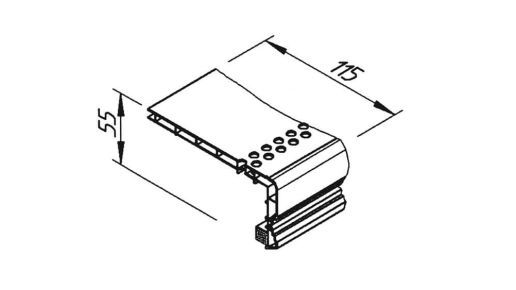 vinyCom Sturzlaibungsprofil 115×55mm weiß 6m