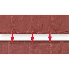 Nut- und Feder der Fassadenverkleidung in Schieferoptik